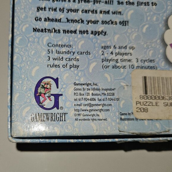Suds Swirling Whirling Sequence Card Game Laundry Gamewright - Picture 4 of 7